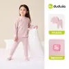 Dudu Family Conjunto de Ropa Interior para Niños Pijamas de Otoño para Niños Ropa Caliente de Otoño/Invierno para Bebés Ropa de Otoño para Niñas Pantalones de Otoño Ropa para Niños