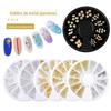 Rebites Rosqueados para Nail Art Joias para Fototerapia de Nail Art Rebites Espirais Rebites Metálicos Vazados Mesa Giratória Atacado