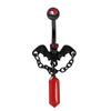 Anillo de uñas de Halloween con perforación corporal, serie oscura transfronteriza europea y americana de Gabe, colgante de circonita en forma de corazón.