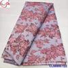 Cheongsam de Flor Grande Bordada Colorida Tela Brocada Jacquard Antigua Tela Brocada Africana Encaje
