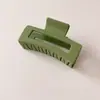 Presilha de cabelo quadrada fosca simples para cabelo grosso na parte de trás da cabeça, presilha de tubarão grande em formato de cruz para mulheres