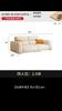 Sofá minimalista italiano estilo creme em couro de vaca de primeira camada, moderno minimalista em couro para apartamento pequeno, encosto alto bloco de tofu