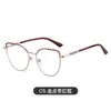 Nuevas gafas de ojo de gato para mujer, metal, filtro de luz azul, lentes planas, se pueden adaptar con lentes graduadas, modelo 9768