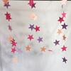 Decoración de fiesta de cumpleaños al por mayor con flores de estrella de cinco puntas de 4 metros, suministros para vestidos de cien días de un año, bandera de cumpleaños