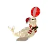Sello Navideño Eléctrico con Sombrero Giratorio Lámpara LED de Hierro Forjado Adorno Decoración Creativa Festiva