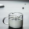 Copo de Café Simples de Vidro Transparente, Jarra de Leite Pequena Transfronteiriça com Escala, Copo Medidor Pequeno para Café, Design de Bico Duplo para Espresso