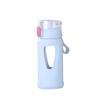 Vaso de Agua de Vidrio Ins de Verano Personalizado para Hombres y Mujeres, Vaso de Moda para Exteriores con Tapa Emergente, Vaso de Agua Transparente Portátil de Doble Capa