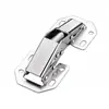Bisagra para puerta de armario de acero inoxidable sin taladro con amortiguación hidráulica para uso doméstico, bisagra plegable para puerta de armario, bisagra de resorte sin ranura