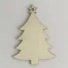Enfeites de árvore de Natal de madeira, decorações criativas pintadas à mão para casa, peças de madeira para pintura DIY com tema de Natal