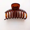 Pinza para el pelo clásica minimalista estilo coreano, Pinza para el pelo de plástico moderna color café oscuro, Estilo retro, Pinza de garra fresca y versátil al por mayor