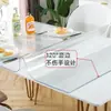 Mantel Transparente de Vidrio Suave, Salvamanteles de Mesa de Comedor de Lujo de Alta Gama, Impermeable, Resistente al Aceite, Lavable, Mantel para Mesa de Centro Rectangular al por Mayor