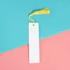 Marcadores de página criativos para presentes, marcadores de página práticos de metal e alumínio DIY, materiais em branco, borlas coloridas, adequados para estudantes usarem enquanto leem