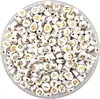 Los más vendidos de Amazon 400 Piezas Cuentas de Letras Inglesas Lavadas 4x7mm Cuentas de Letras Acrílicas Accesorios de Bricolaje para Niños