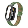 Adequado para Pulseira Xiaomi Mi Band 8, Pulseira de Couro Microfibra Lisa Moda, Caixa de Metal, Pulseira de Couro Xiaomi Mi Band 7
