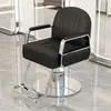Silla de peluquería para barberías, silla de salón, silla de aseo, silla para cortar el pelo, ajustable y giratoria, reposabrazos de acero inoxidable, silla de barbero