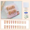 Venta Directa Personalizada de Fábrica Uñas Cortas, Medias y Largas para Manicura, Uñas Portátiles de Fototerapia Hechas a Mano, Pegatinas para Uñas, Estilo de Lujo Accesible 24 Piezas
