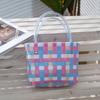 Bolso de Mano de Empaque Tejido de Plástico Pequeño Fresco Artículos Varios para Niños Boda Bebé Dulces Dulces Bolsa de Empaque Tejida Horizontal