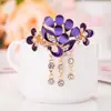 Accesorios para el cabello para mujer estilo coreano, Pinzas para el cabello, Pinzas horizontales, Pinzas para el cabello de cangrejo con pedrería de goteo de aceite, Accesorios para el cabello de tamaño mediano con pedrería