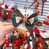 Pasador de Navidad con Lazo para Bebé Pasador para Flequillo de Niña Accesorios Navideños para Niña Pin de Astas para Niña