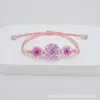 Pulseira de Flores Secas Mais Vendida Transfronteiriça, Flor de Renda Espécime de Flor Real, Pulseira Tecida à Mão Fresca e Doce, Popular para Barracas de Mercado