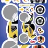 8 piezas de collage de coche DIY tarjeta trasera para teléfono móvil caja de almacenamiento para cuaderno pegatinas decorativas lindas para computadora