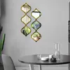 Espejo Decorativo Estilo Marroquí Transfronterizo Espejo Acrílico Pegatina de Pared para Espejo Espejo Lateral para Sala de Estar Comedor Pared de Fondo Decoración de Pared de Entrada Espejo