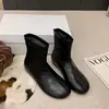 Botines de tobillo redondos que aumentan la altura para mujeres petite, colección primavera-otoño estilo coreano 2026, botines de moda negros retro y versátiles, botines adelgazantes