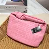 Bolso para desplazamientos transfronterizos europeos y americanos, bolso nube de piel de vaca tejido a mano con forma de dumpling, bolso pequeño, bolso de hombro para llevar debajo del brazo