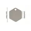 Material de acero inoxidable para láser versión ligera logo DIY colgante militar de acero inoxidable etiqueta redonda larga
