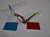 Punto de Venta al por Mayor y Menor Papel para Niños DIY Gafas 3D Rojas y Azules Productos Educativos Marcos Blancos y Ojos Morados