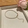 Pulseira de pérola de vidro nova moda 2023 design de nicho feminino alto senso simples pulseira curinga atacado de fábrica