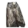Pantalones Vaqueros Impresos Rasgados Lavados Nuevos Europeos y Americanos Transfronterizos para Hombres y Mujeres Retro High Street Y2K Marca de Moda