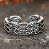 Anillo de plata antiguo Weihua para hombres y mujeres, anillo de plata tailandesa vintage con apertura, pulsera, anillo de moda, joyería de plata en stock