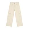 Mtlclothes Roupa Masculina Estilo Coreano Cor Sólida Casual Multicor Calça Reta Bolso Grande Roupa de Trabalho Jeans Desgastado Tendência