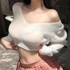 Uniforme de Ropa Interior Sensible Tentador para Estudiantes JK Falda a Cuadros Suéter de Cuello Bajo Traje Falda Plisada F235
