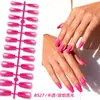Puntas de Uñas Trapezoidales Translúcidas de Color Sólido Transfronterizas Parches de Uñas Postizas Terminados Uñas Portables Parches Versátiles para Uñas Artísticas Accesorios Multicolor