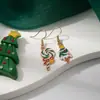 Brincos de Urso Polar de Desenho Animado de Natal Transfronteiriços, Homem de Gengibre, Europeus e Americanos, Gotejamento de Óleo de Natal, Ano Novo, Brincos Divertidos e Doces para Crianças