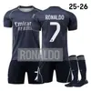 A2526 Real Madrid Visitante No. 9 Jersey Mbappe 7 Wini Ronaldo 15 Jullier 8 Wade Traje Uniforme de Fútbol Jers