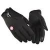 Luvas de ciclismo para outono e inverno para homens e mulheres, à prova de vento, à prova d'água, quentes, forradas com fleece, compatíveis com touchscreen, antiderrapantes e duráveis para esportes ao ar livre e esqui