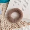 Laços de Cabelo de Pelúcia Coloridos para Outono e Inverno Coreano, Cordas de Cabelo de Pelo Sintético de Coelho, Elásticos Versáteis, Estilo Mori Girl, Acessórios de Cabelo Estilo Ins