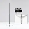 Accesorios para soporte de modelos: Placa cuadrada popular de acero inoxidable engrosada tipo espejo, base triangular con ruedas universales para exhibición de modelos