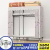 Guarda-roupa de aço de porta dupla extra-espesso, guarda-roupa simples, guarda-roupa de quarto extra-grande estilo chinês, guarda-roupa de cabeceira, armário de armazenamento e organização