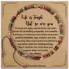 Pulsera Tejida con Cuentas de Piedra Natural Coloridas, Pulsera de Piedras de Energía Sencilla y Exquisita, Pulsera de Cristal Inspiradora, Regalo