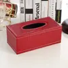 Caja de Servilletas de Papel Caja de Pañuelos de Cuero PU Caja de Pañuelos Creativa Caja de Almacenamiento de Servilletas Estilo Europeo Fabricante Venta al por Mayor Publicidad LOGOTIPO