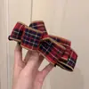 ¡Edición Limitada de Navidad! Pinza de Plátano con Lazo de Cuadros, Pasador Vertical para Mujeres, Edición Limitada para la Parte Posterior de la Cabeza