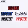 Etiqueta de tela bordada explosiva con patrón de letras inglesas, parche de tela deportiva para zapatos y sombreros de niños, accesorios