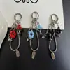 Colgante de hongo estilo Ins, cadena de hueso de serpiente con forma de flor, correa para teléfono, llavero, accesorio para bolsa de cámara CCD para niñas
