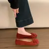Sapatilhas Retrô Estilo Francês com Laço para Mulheres, Novos Sapatos Rasos para Primavera e Outono 2025 para Combinar com Saias, Sapatos de Vovó