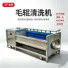 Máquina de Limpeza com Rolo de Escova para Batatas e Raiz de Lótus, Máquina de Limpeza e Descascamento com Escova, Equipamento de Limpeza com Remoção de Lama de Alta Pressão para Frutas e Vegetais de Raiz e Caule