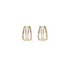 Aretes Dorados Estilo Coreano Estilo Ins para Mujer, Aretes Geométricos de Corazón y Perla, Aretes Versátiles Elegantes para Mujer, Venta al por Mayor de Fabricantes